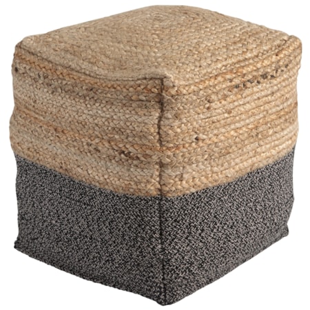 Sweed Valley - Natural/Black Pouf