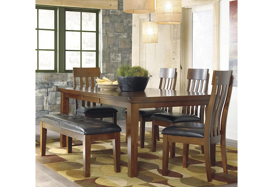 Ralene 6 Pc Dining Group with Bench by Signature Design by Ashley at Royal Furniture