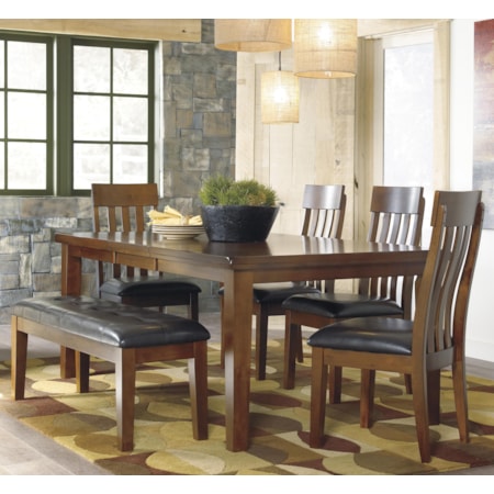 6 Pc Dining Set with Bench