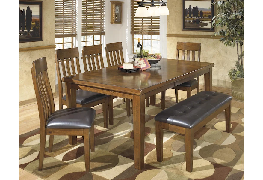 Ralene 7-Pc Dining Set with Bench by Signature Design by Ashley at Zak's Home Outlet