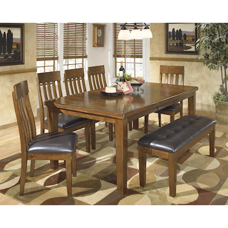 7-Pc Dining Set with Bench