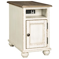 Cottage Chairside End Table with USB Ports