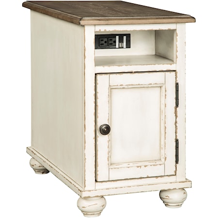 Cottage Chairside End Table with USB Ports