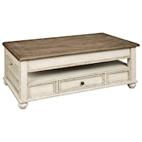 Cottage Lift-Top Cocktail Table with Storage Drawer