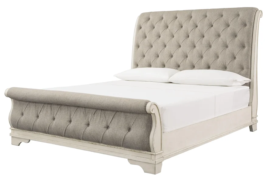 Realyn Queen Upholstered Sleigh Bed by Signature Design by Ashley at Sam Levitz Furniture