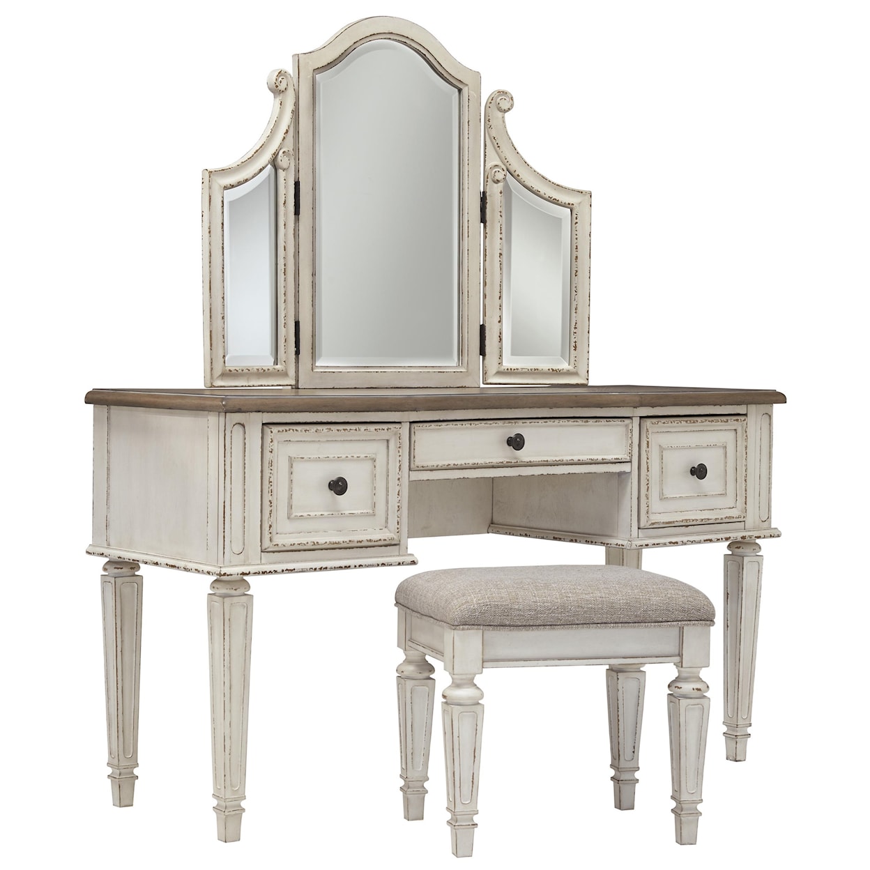 Signature Design 15123 Vanity/Mirror/Stool