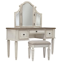 Vanity/Mirror/Stool Set