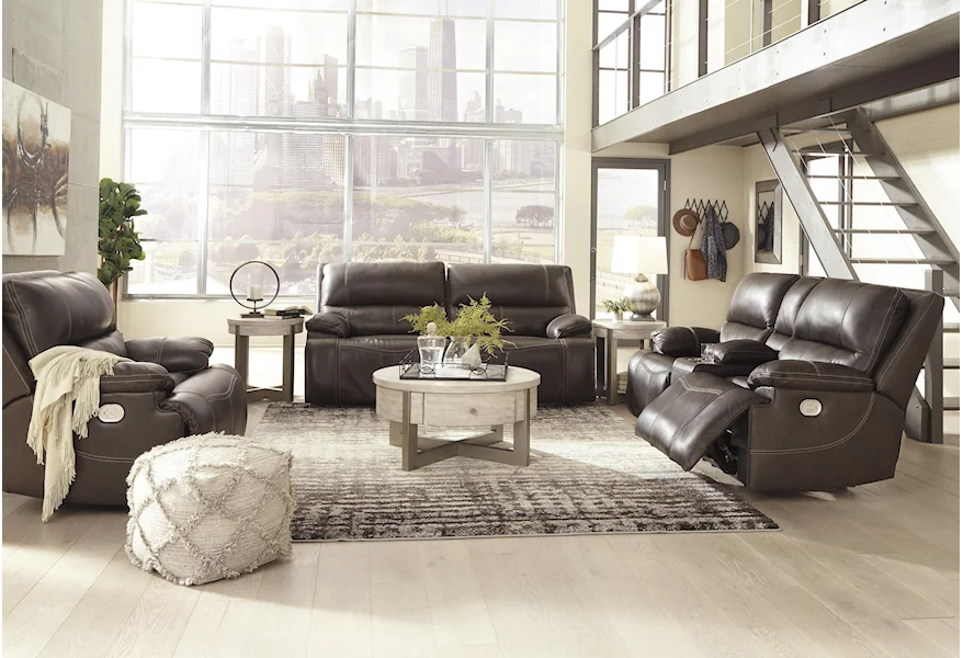 Ricmen Power Recliner Sofa and Power Recliner Set by Signature Design by Ashley at Sam Levitz Furniture
