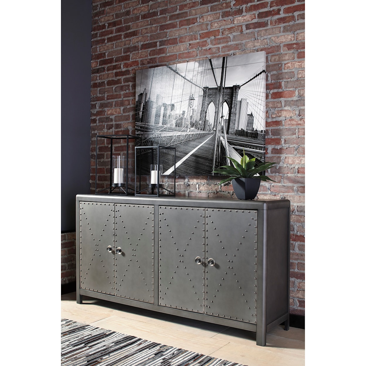 Ashley Furniture Signature Design Rock Ridge Door Accent Cabinet