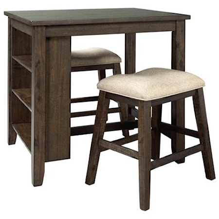 3-Piece Rectangular Counter Table Set