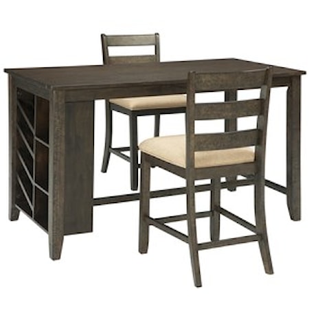 3-Piece Rectangular Counter Table Set