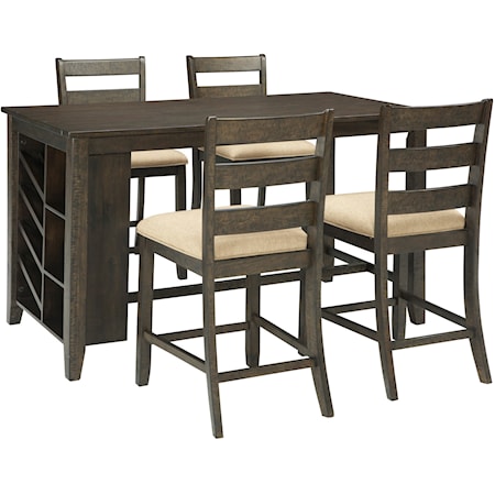 5-Piece Rectangular Counter Table Set