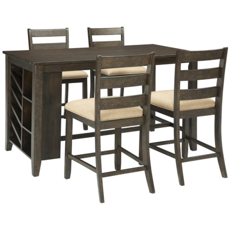 5-Piece Rectangular Counter Table Set