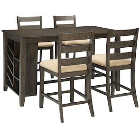 5-Piece Rectangular Counter Table Set
