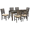 Ashley Rokane Rokane 7-Piece Dining Room Table Set