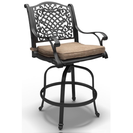 Set of 2 Barstools with Cushion