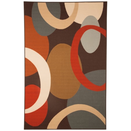 Acciai Brown/Blue Medium Rug