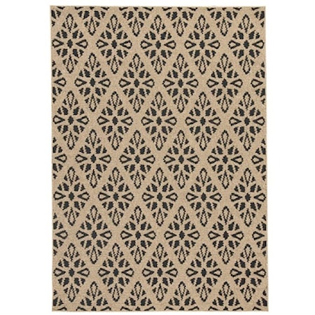 Jerrod Black/Tan Large Rug