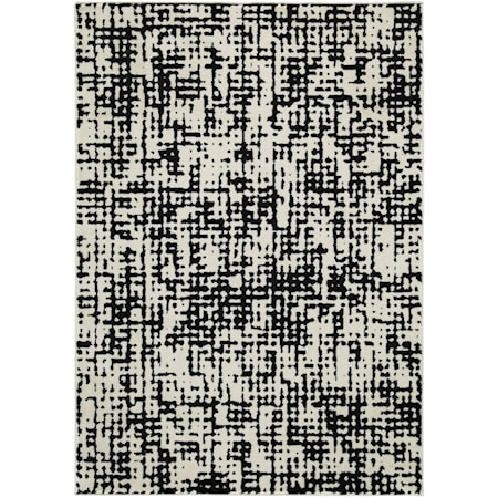 Jezel Black/White Large Rug