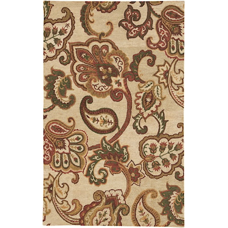 Jamelia Green/Cream Medium Rug