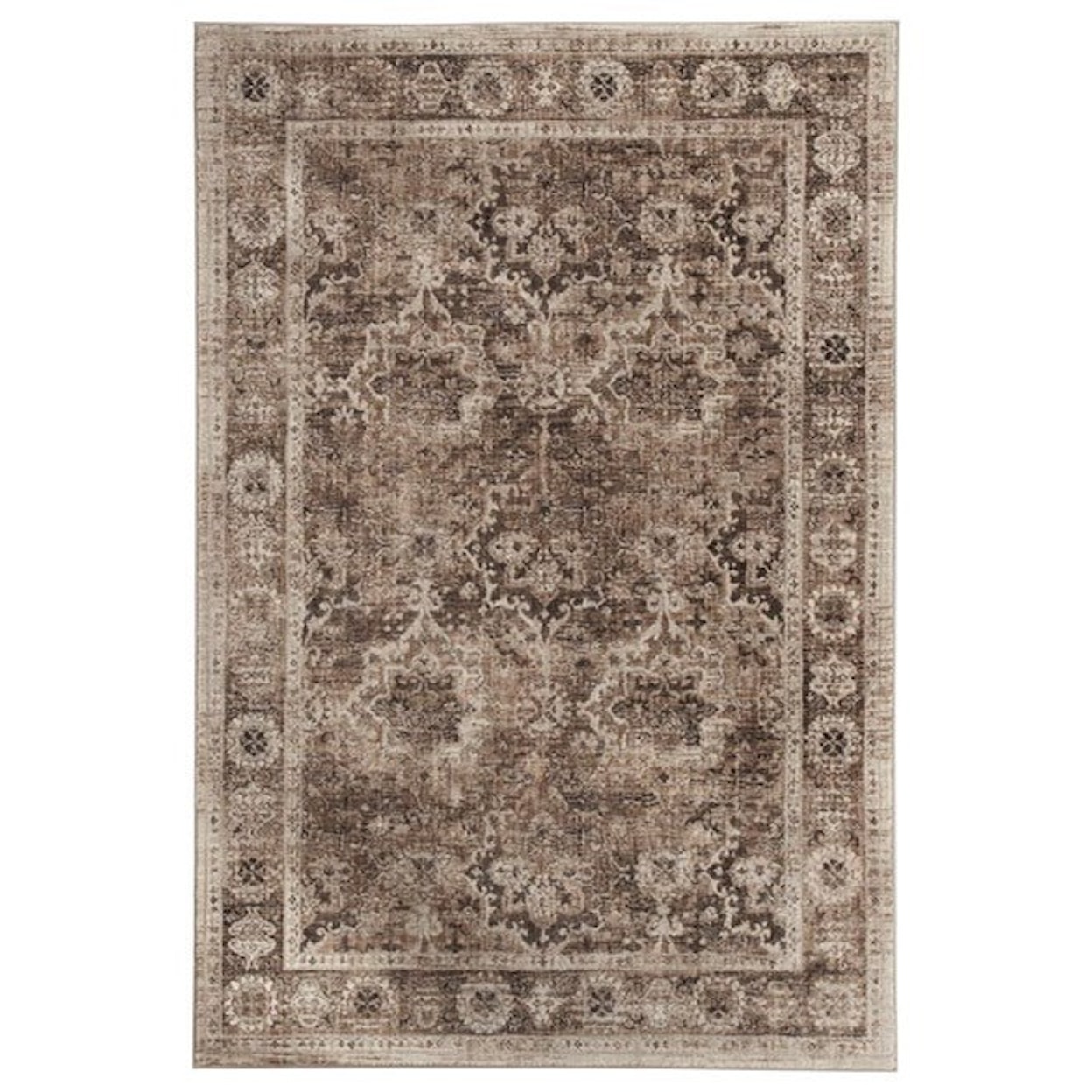 Signature Design by Ashley Traditional Classics Area Rugs Geovanni Stone/Taupe Medium Rug