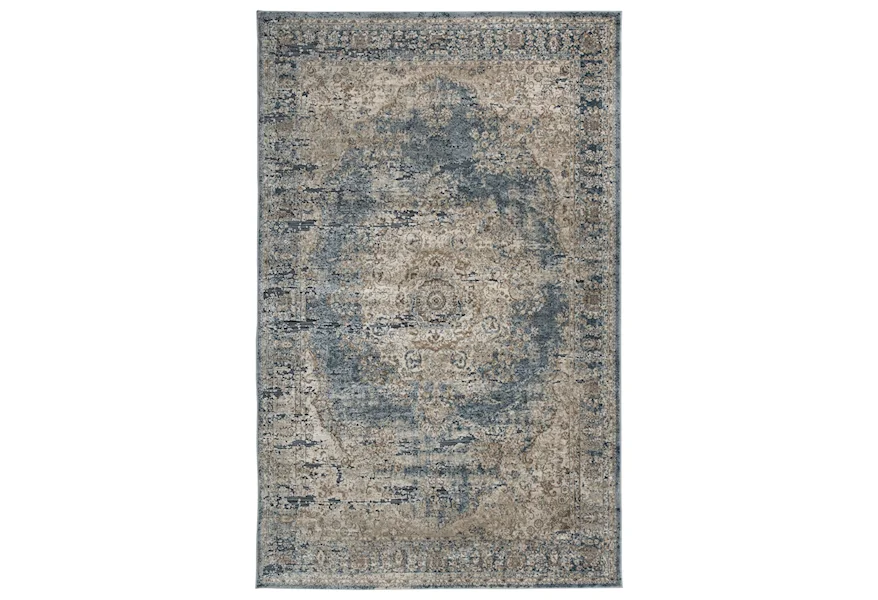Traditional Classics Area Rugs South Blue/Tan Large Rug by Signature Design by Ashley at Sparks HomeStore