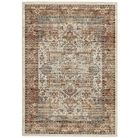 Jirair Tan/Blue/Rust Large Rug