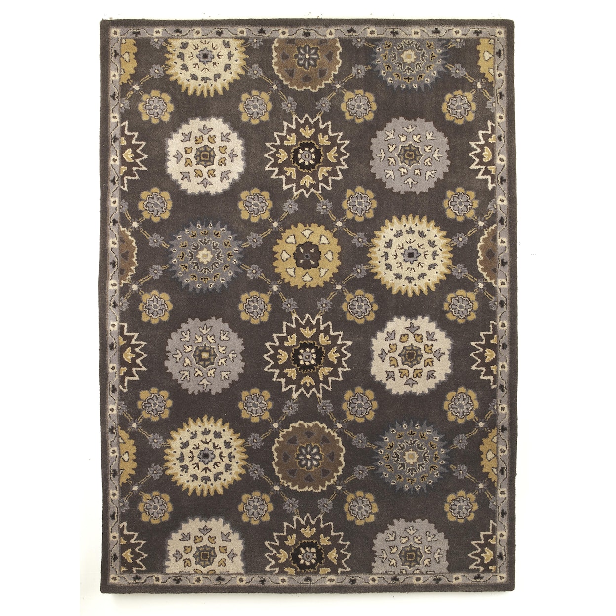 Signature Design by Ashley Transitional Area Rugs Charlemagne - Charcoal Medium Rug