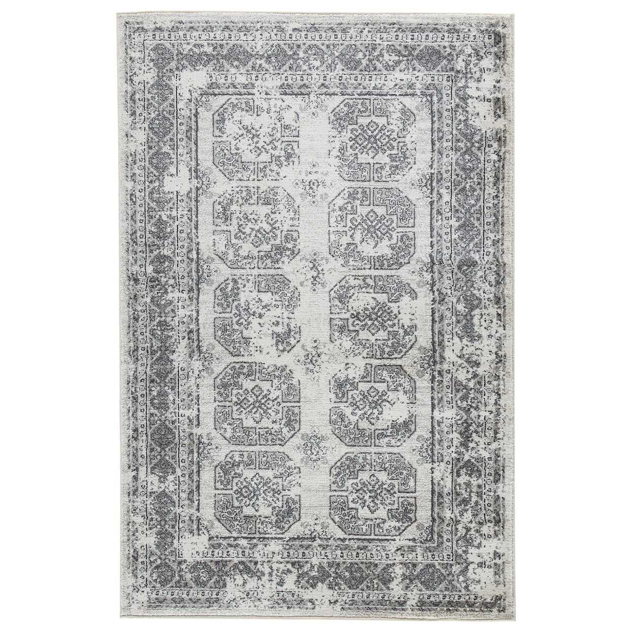 Benchcraft Transitional Area Rugs Jirou Gray/Taupe Medium Rug