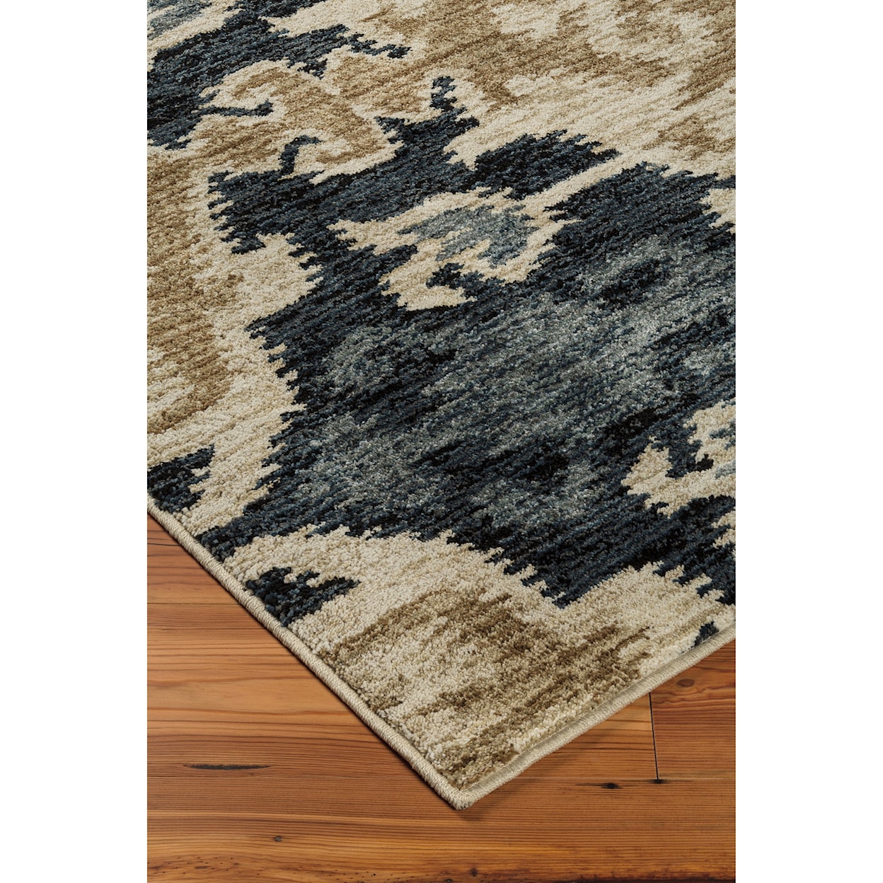 Ashley Furniture Signature Design Transitional Area Rugs Saville Blue/Brown Large Rug