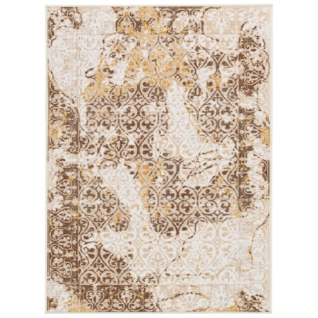 Jariath Ivory/Brown Medium Rug