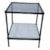Signature Design by Ashley Ryandale Accent Table in Antique Pewter Finish with Marble Shelf