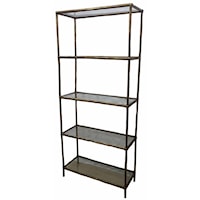 Bookcase in Antique Brass Finish