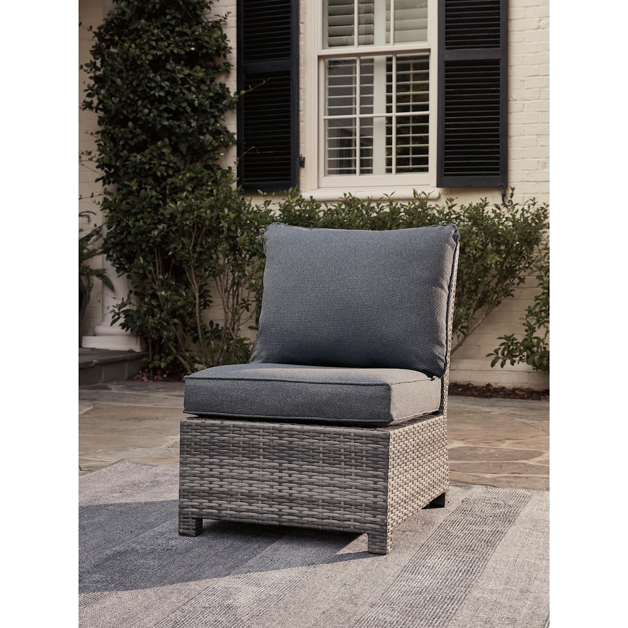 StyleLine Salem Beach Armless Chair with Cushion