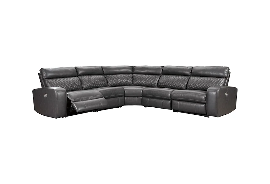 Samperstone Power Reclining Sectional Sofa by Signature Design by Ashley at Dream Home Interiors