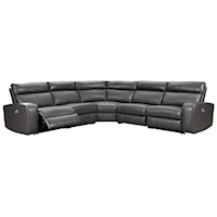 Transitional Power Reclining Sectional Sofa with USB Port