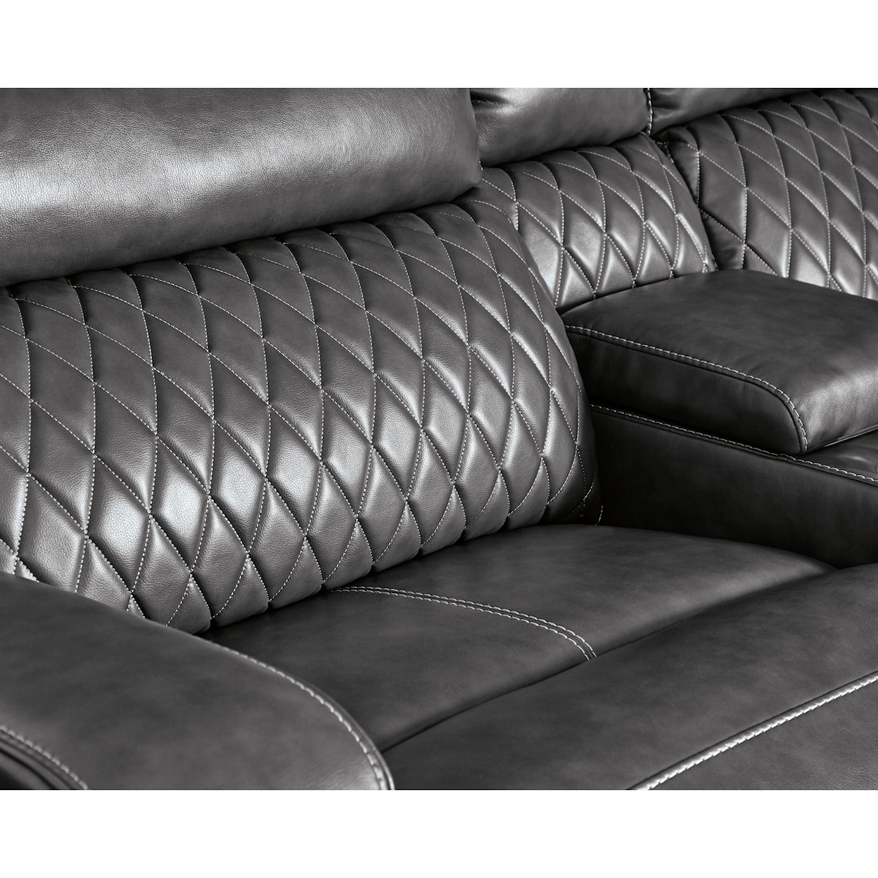 Signature Design by Ashley Samperstone Power Reclining Sectional Sofa