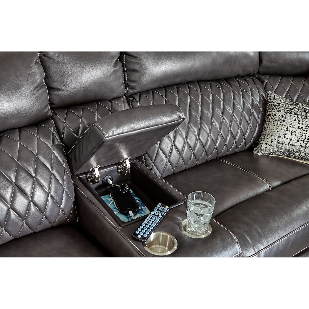 Michael Alan Select Samperstone Power Reclining Loveseat