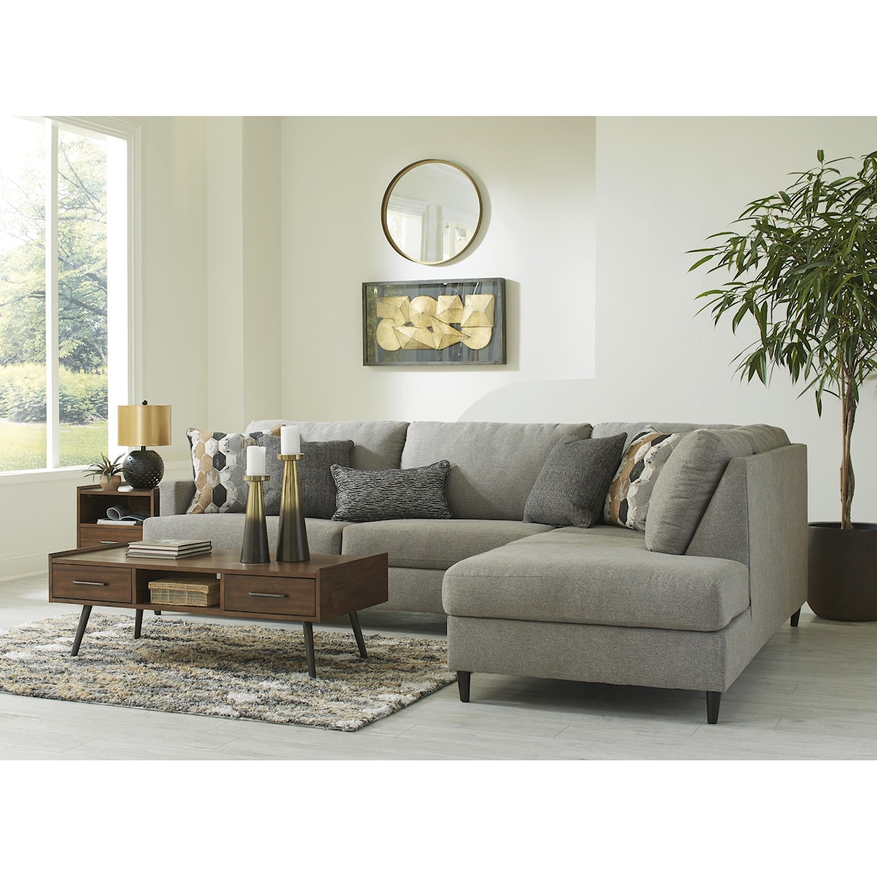 Signature Design by Ashley Santasia 2-Piece Sectional with Chaise
