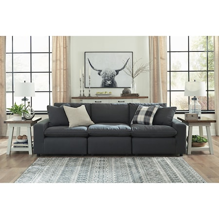 Casual Contemporary 3-Piece Sofa
