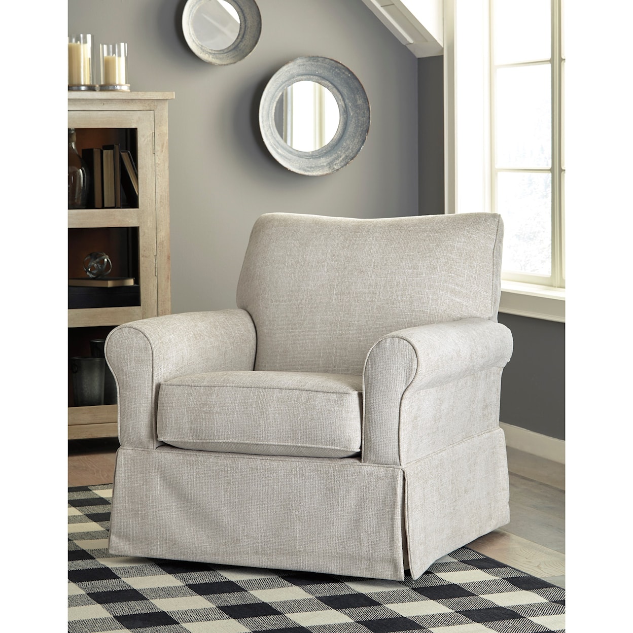 Signature Design by Ashley Searcy Swivel Glider Accent Chair