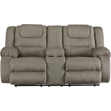 Double Reclining Loveseat with Console