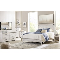 3 Piece Queen Platform Bed, Nightstand and 6 Drawer Dresser Set