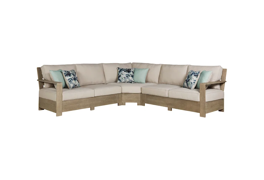 Silo Point 3-Piece Outdoor Sectional by Ashley (Signature Design) at Johnny Janosik