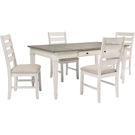 5-Piece Rect. Dining Room Table w/ Storage