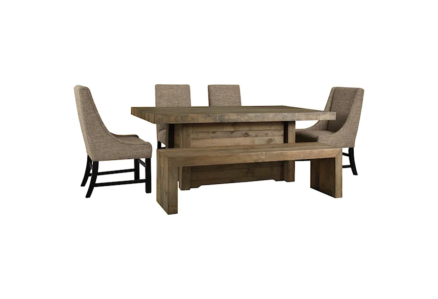 Sommerford 6-Piece Table Set with Bench by Signature Design by Ashley Furniture at Sam's Appliance & Furniture
