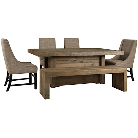 6-Piece Table Set with Bench