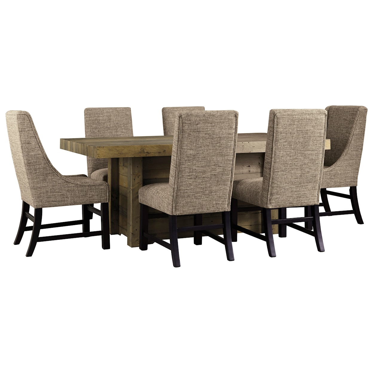 Signature Design by Ashley Sommerford 7-Piece Rectangular Dining Room Table Set
