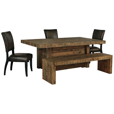 5-Piece Table Set with Bench
