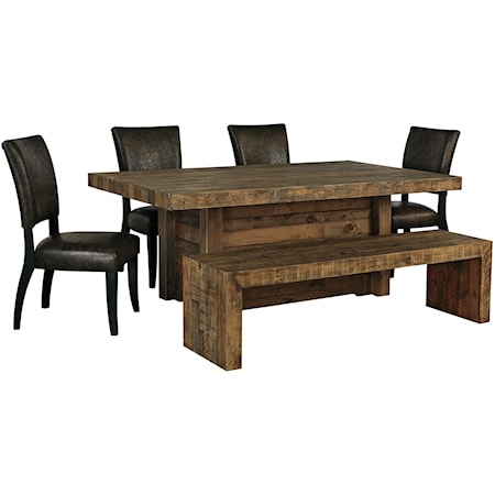 6-Piece Table Set with Bench